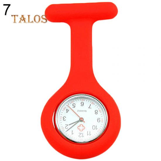 Силиконовые кварцевые часы для медицинских работников красный