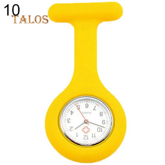 Силиконовые кварцевые часы для медицинских работников жёлтый