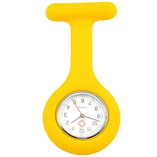 Кварцевые карманные часы для медицинских работников жёлтый