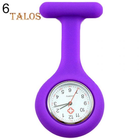 Силиконовые кварцевые часы для медицинских работников фиолетовый
